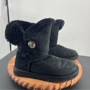 Ugg Australia Women 3349 Bailey Button Ankle Leather Sheepskin Boots shoes 5